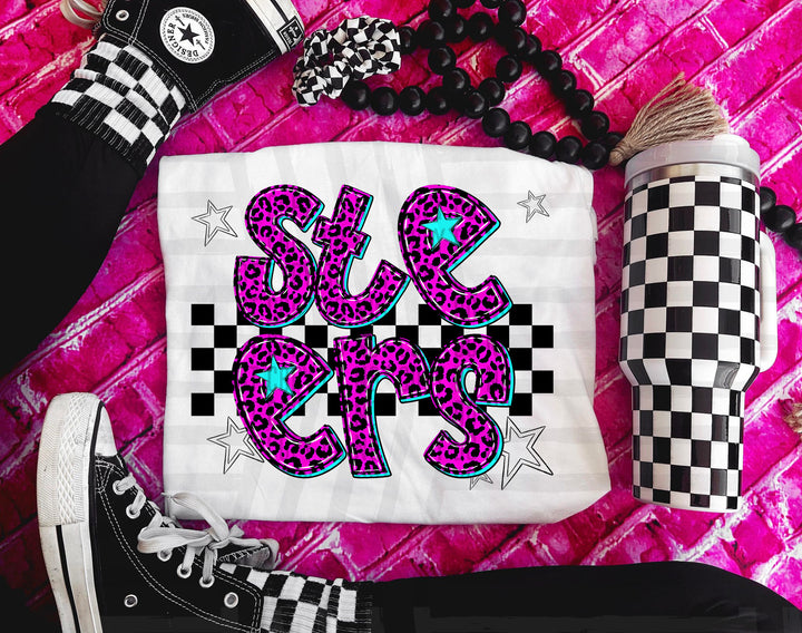 Pink Neon Leopard DTF Print