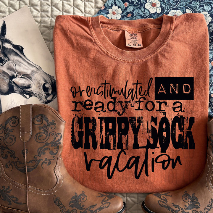 Grippy Sock Vacation DTF Print