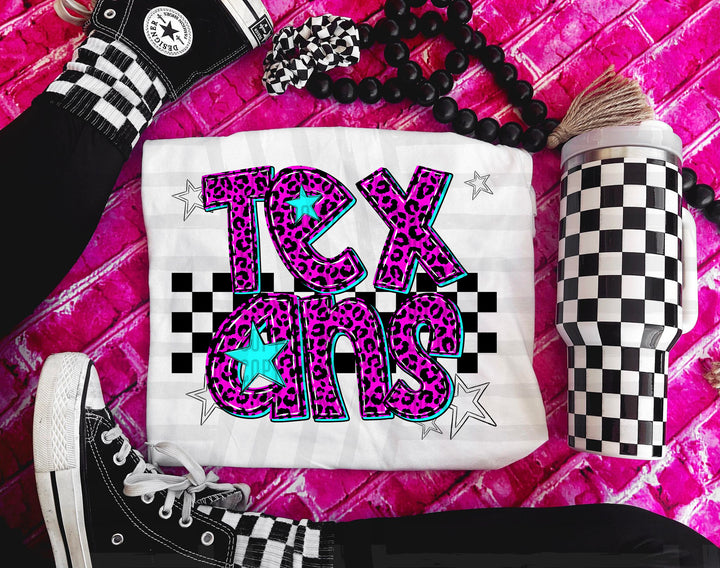 Pink Neon Leopard DTF Print