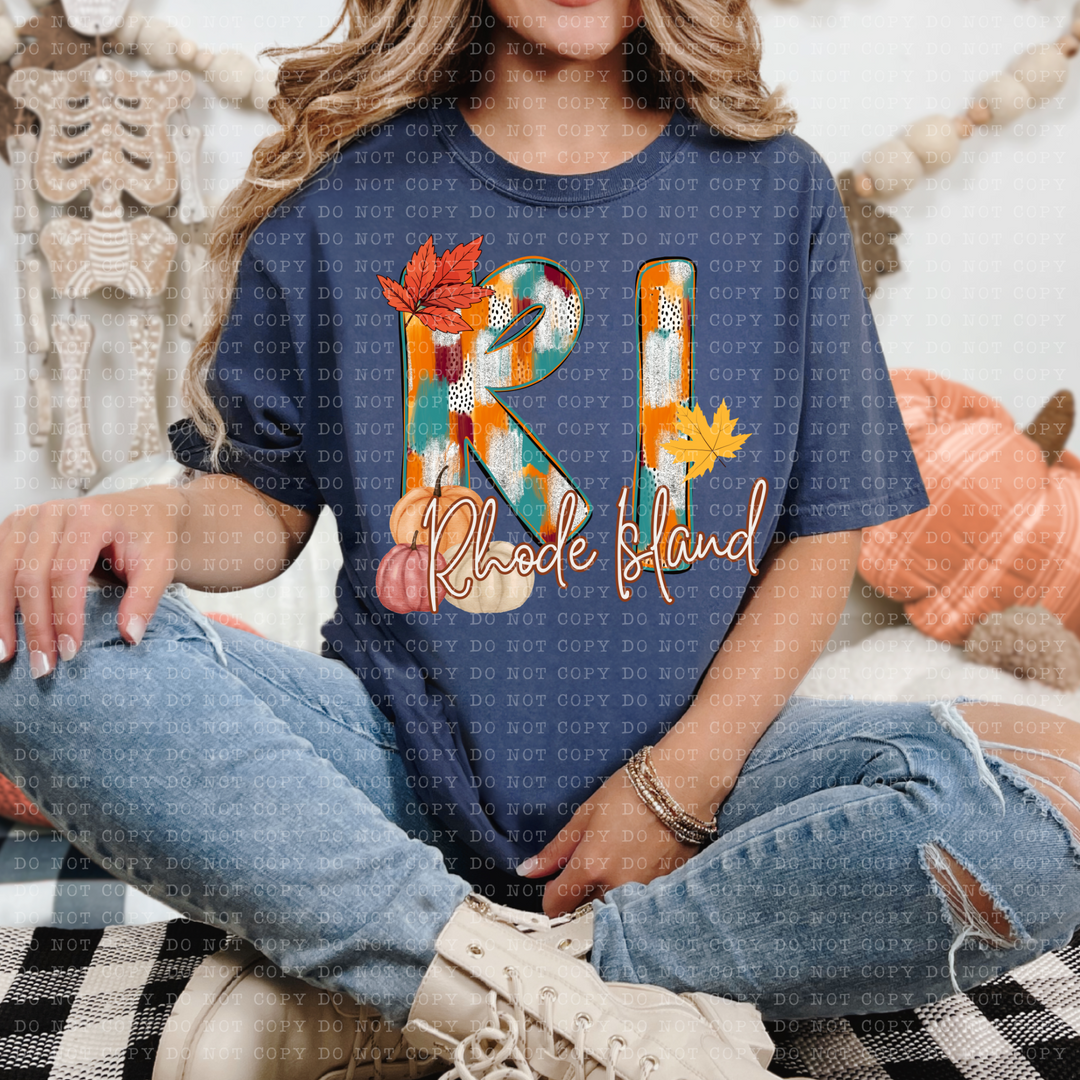 Fall Dottie States DTF Print