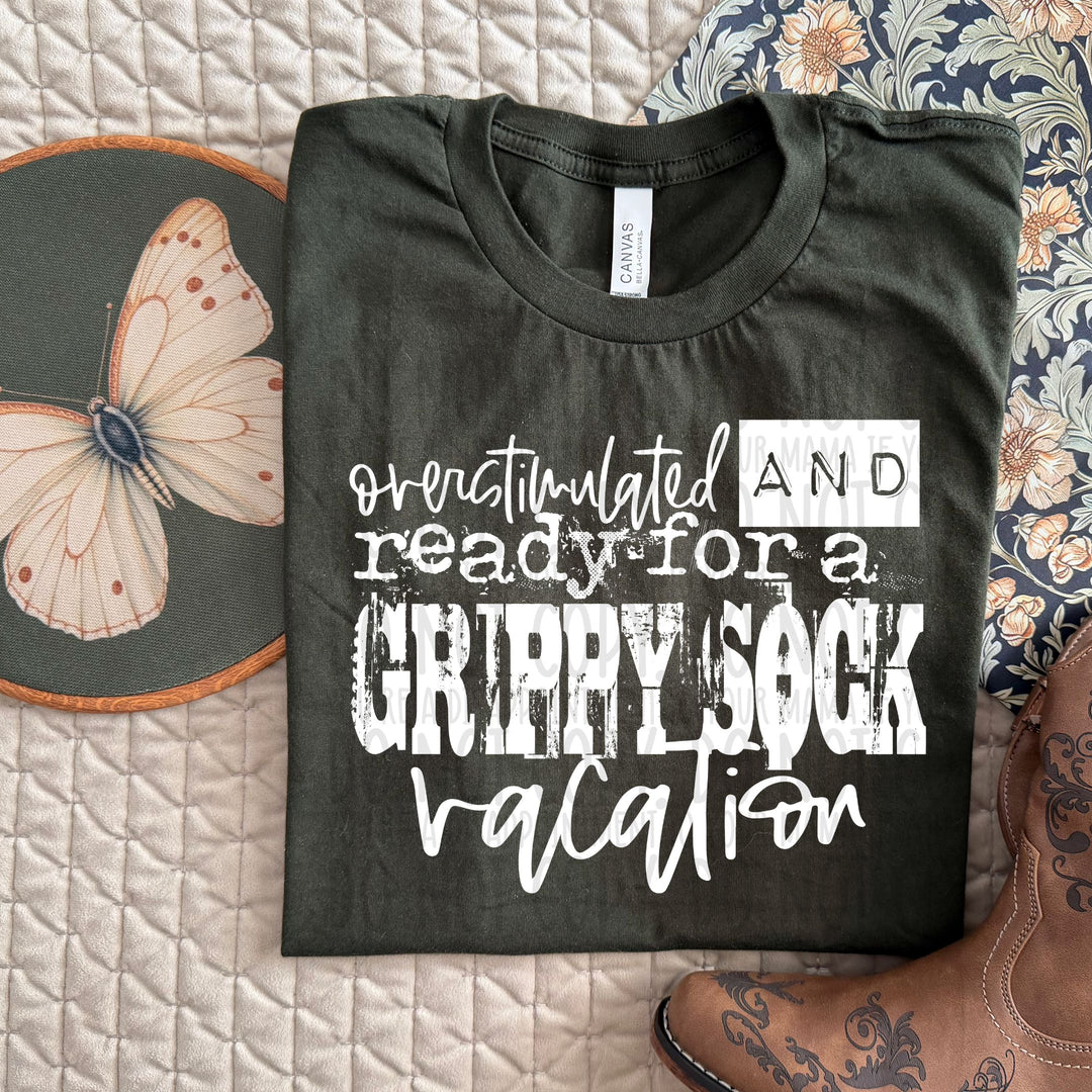 Grippy Sock Vacation DTF Print