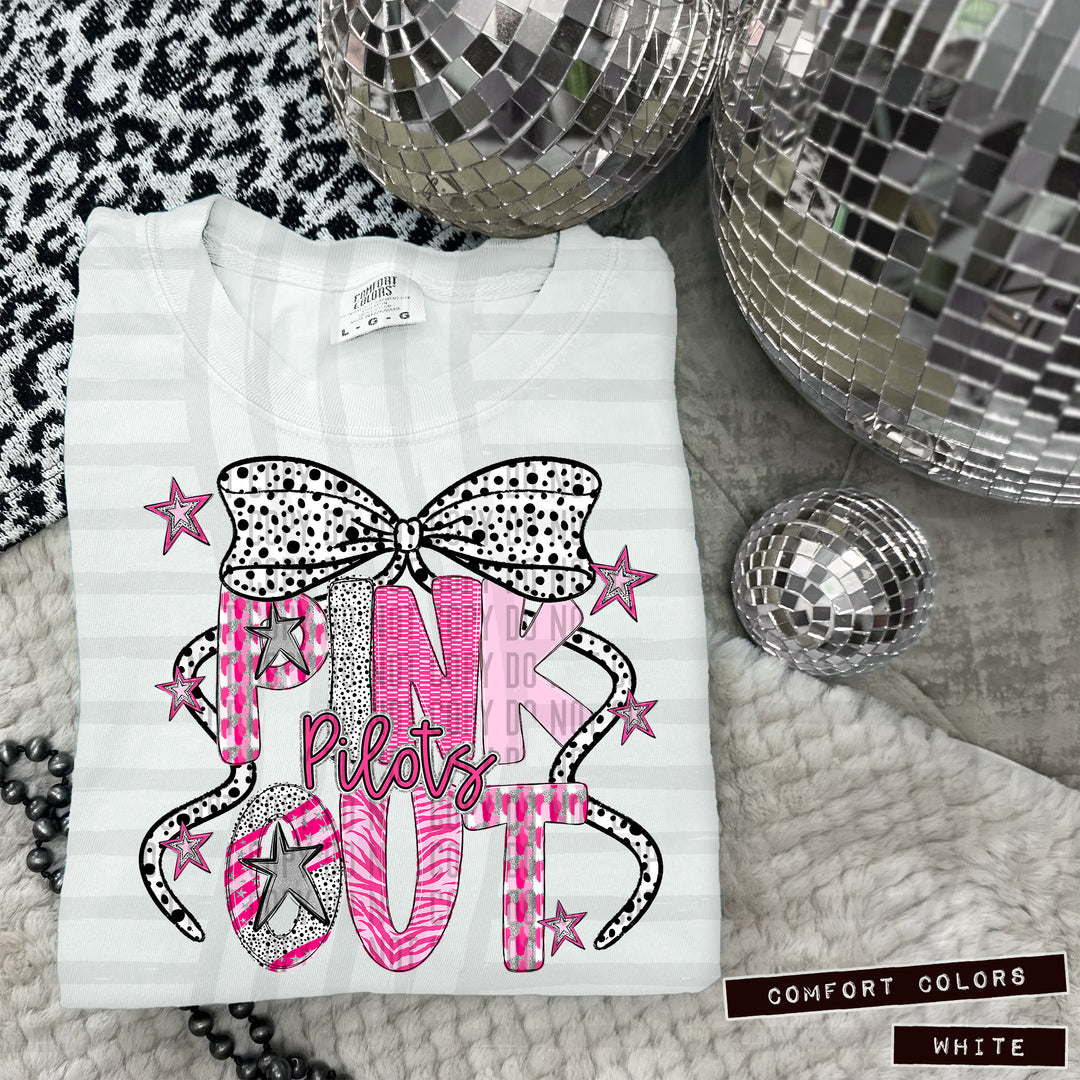 Pink Out Silver DTF Print