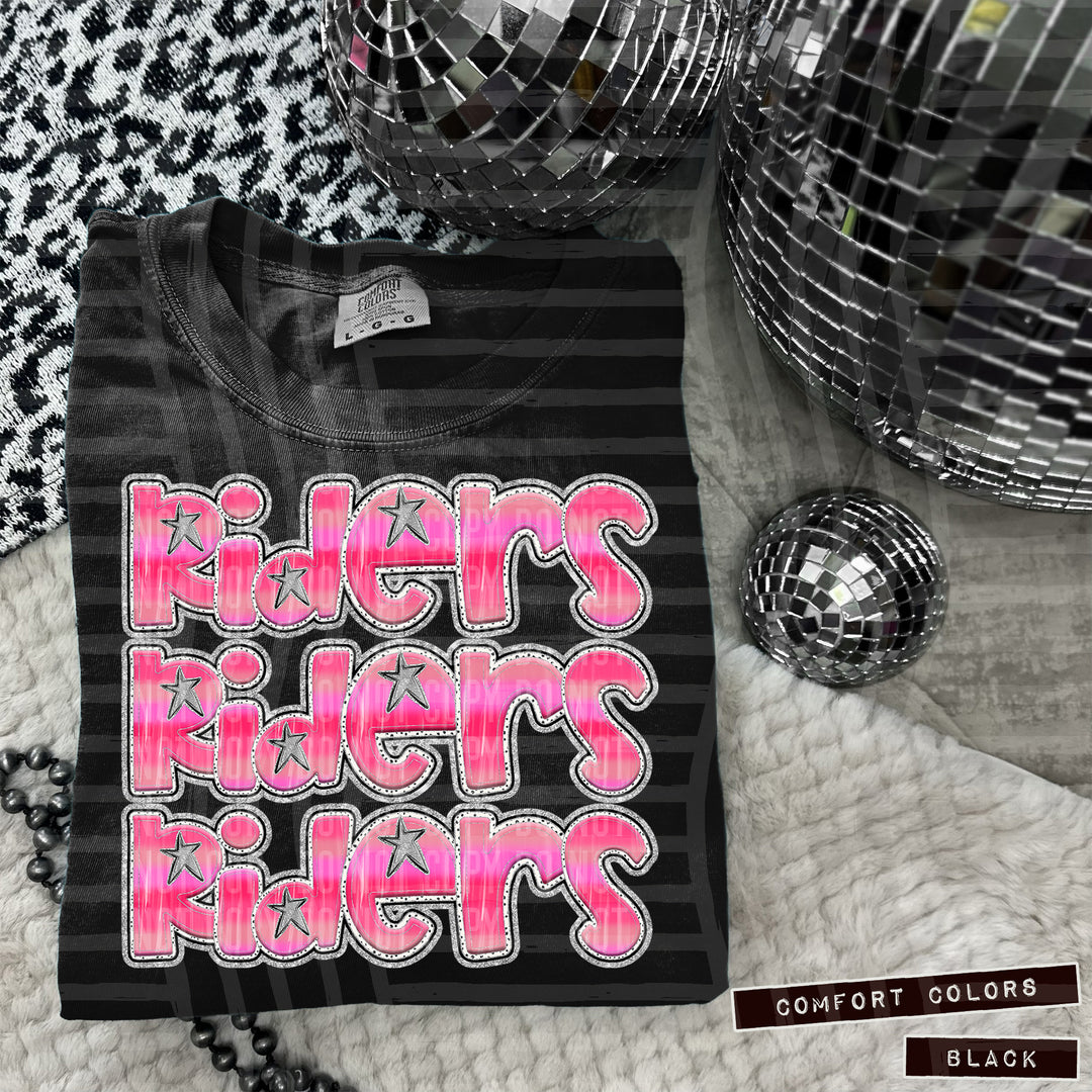 Pink Triple Stacked DTF Print