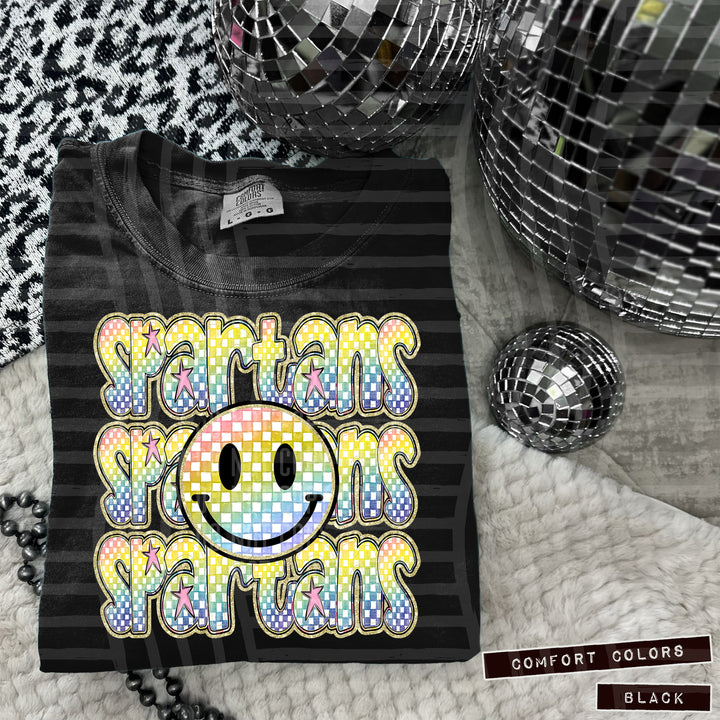 Rainbow Smiley Triple Stack DTF Print
