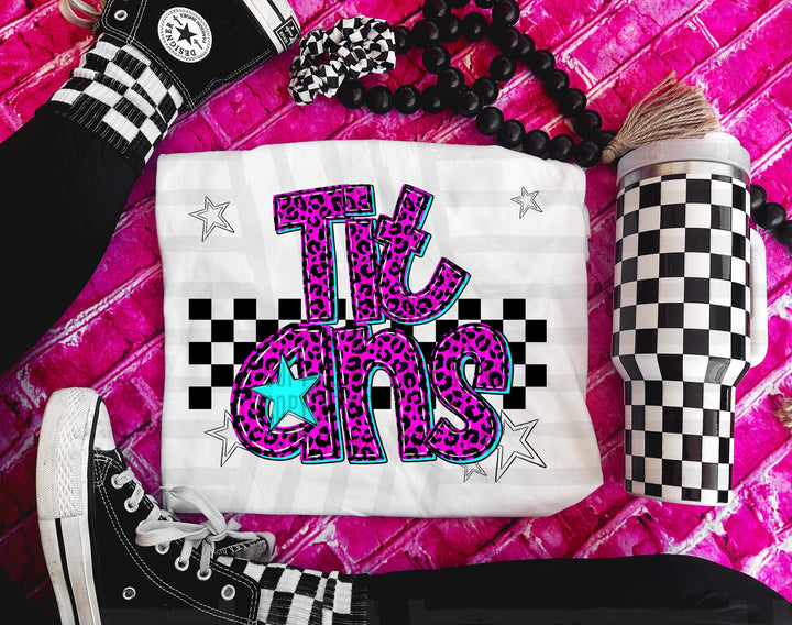 Pink Neon Leopard DTF Print