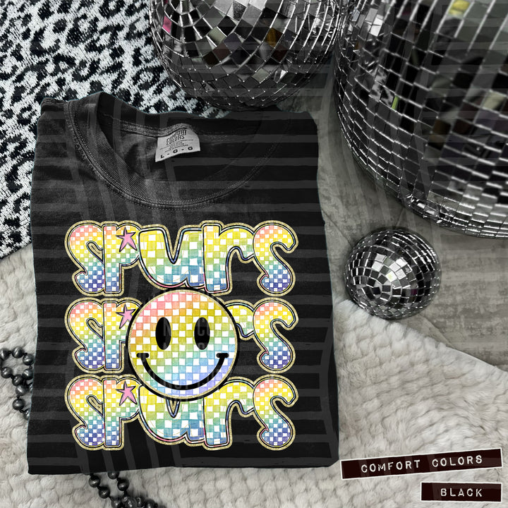 Rainbow Smiley Triple Stack DTF Print