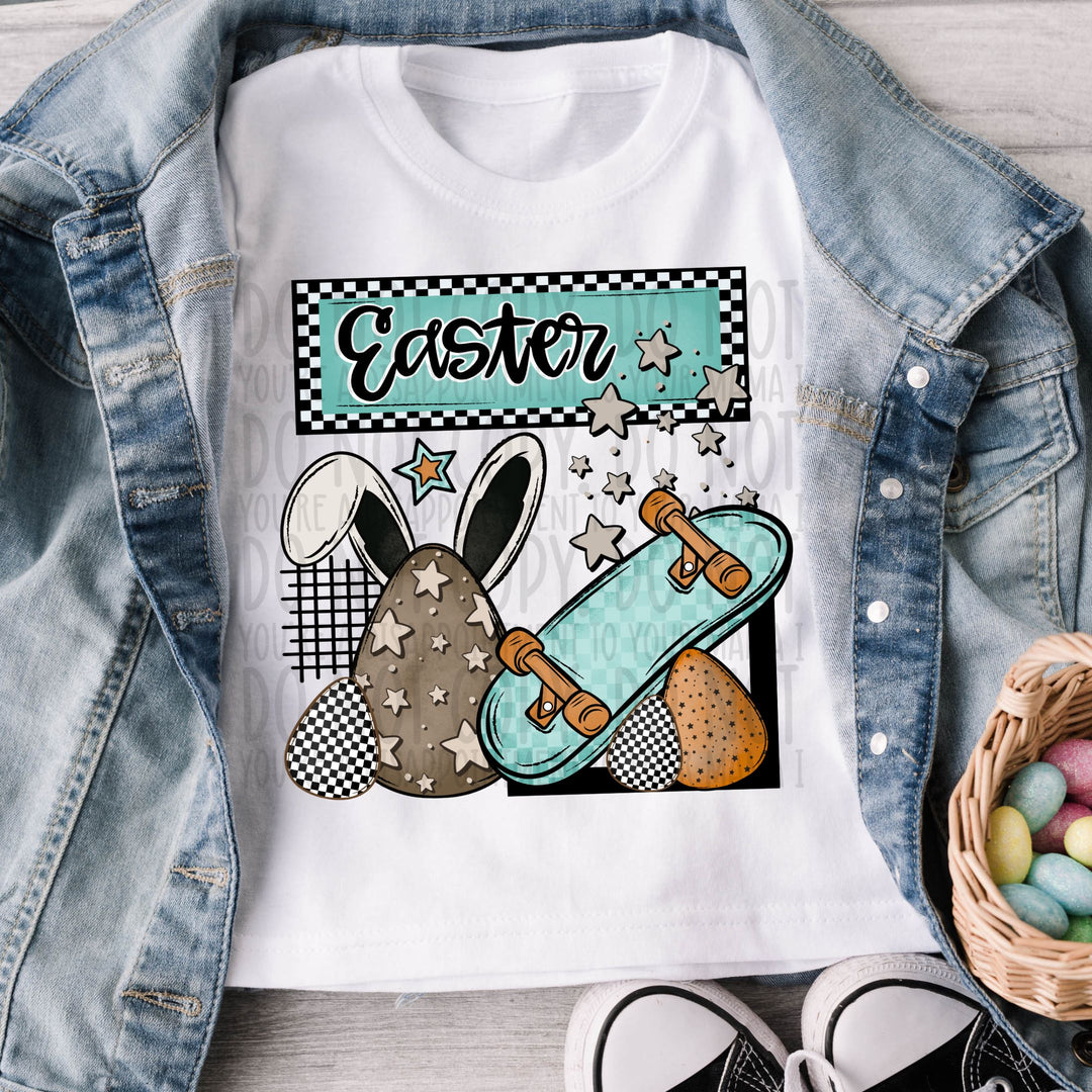 Easter Teal DTF Print