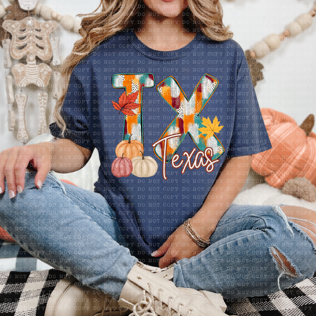 Fall Dottie States DTF Print