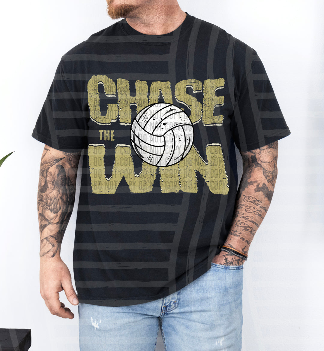 Chase The Win volleyball DTF Print