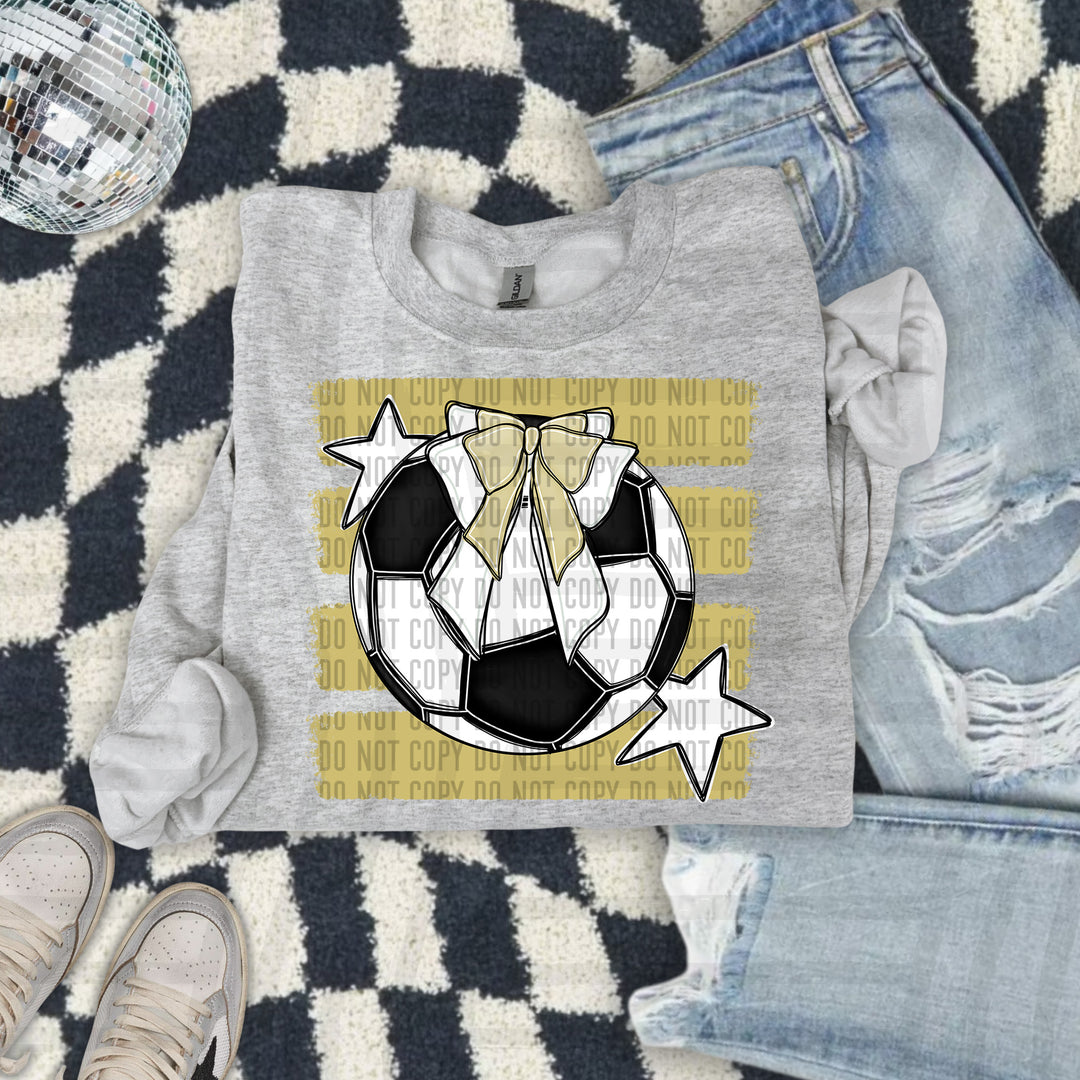 Soccer Bow DTF Print