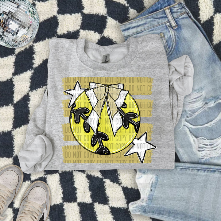 Softball Bow DTF Print