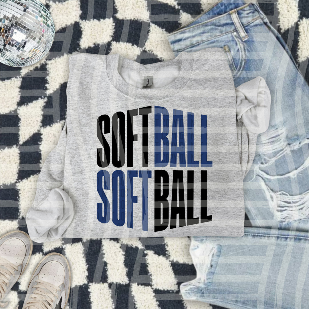 Softball Word Art DTF Print