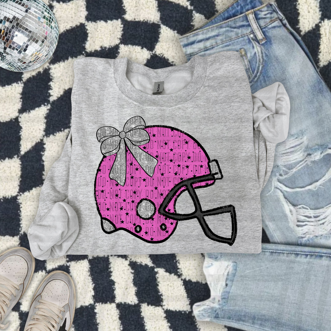 Helmet Silver Accents DTF Print