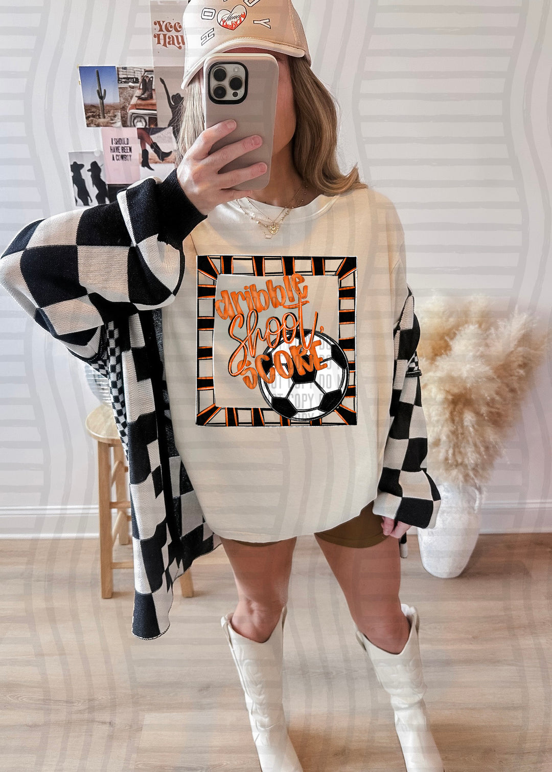 Dribble Shoot Score Soccer DTF Print