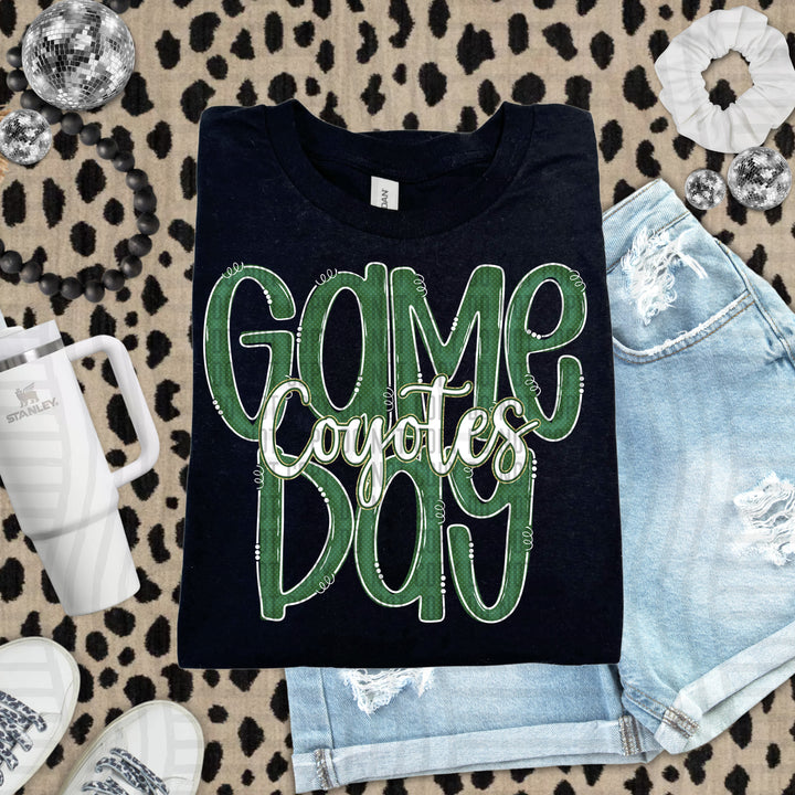 Doodle Gameday Dark Green DTF Print