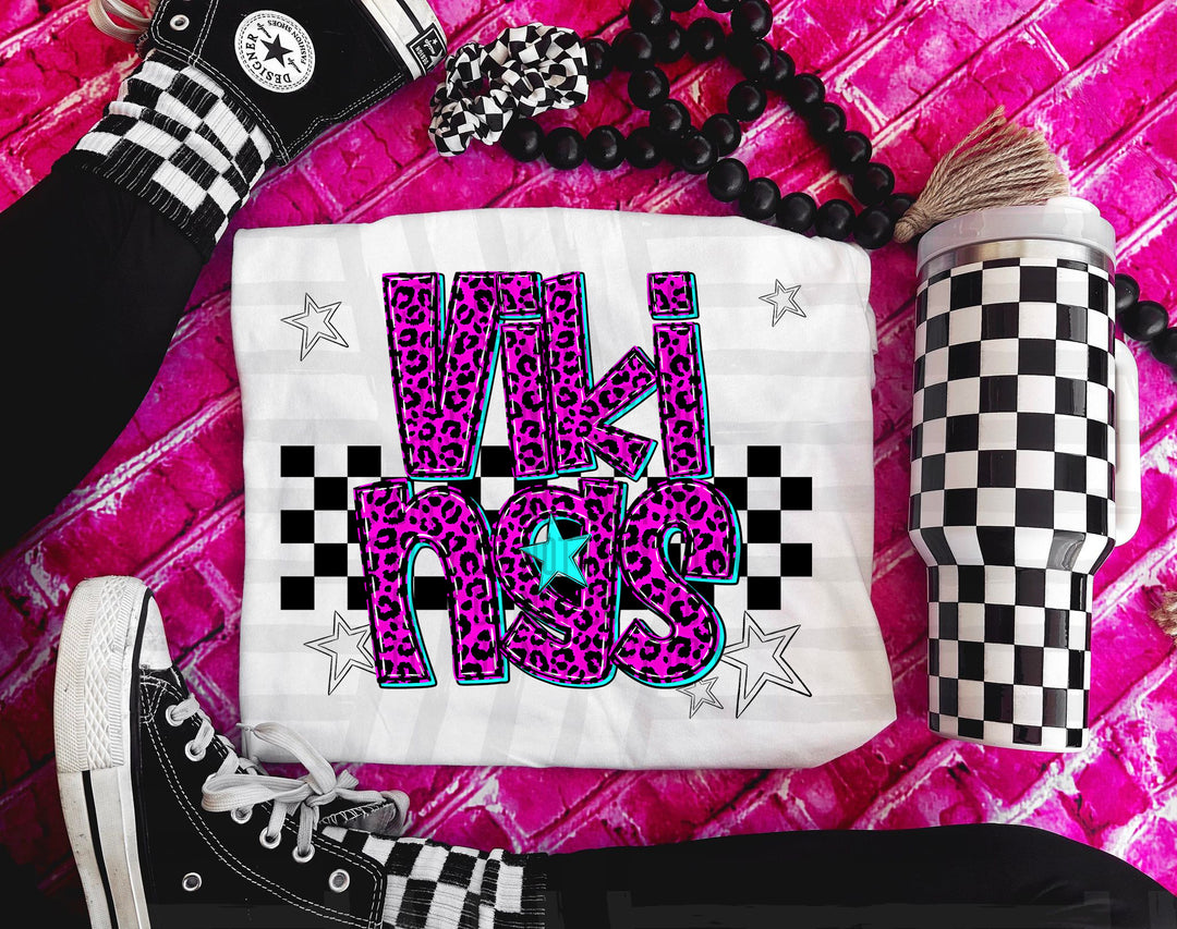 Pink Neon Leopard DTF Print