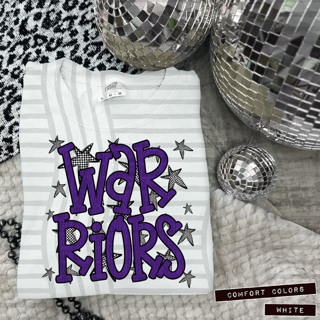 Purple Staggered DTF Print