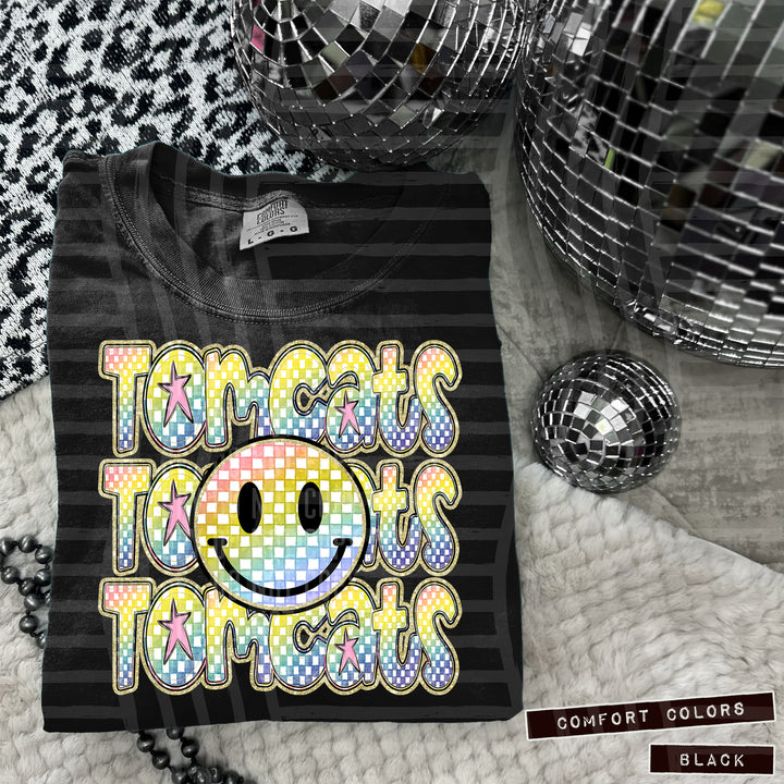 Rainbow Smiley Triple Stack DTF Print