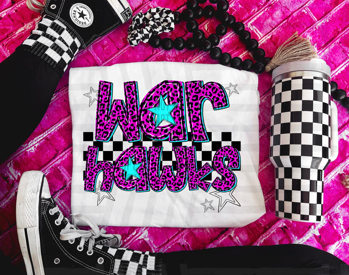 Pink Neon Leopard DTF Print