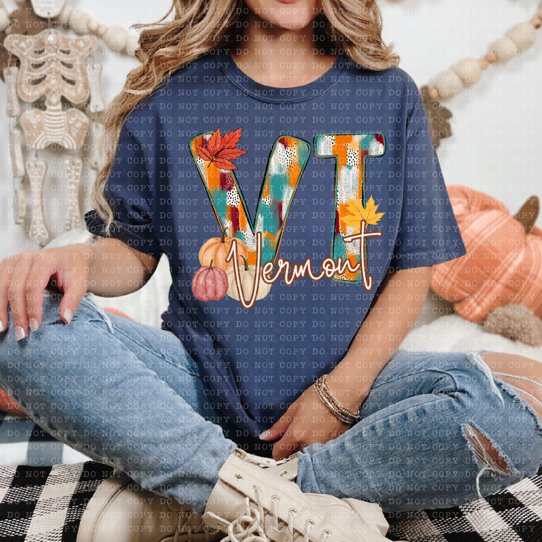 Fall Dottie States DTF Print