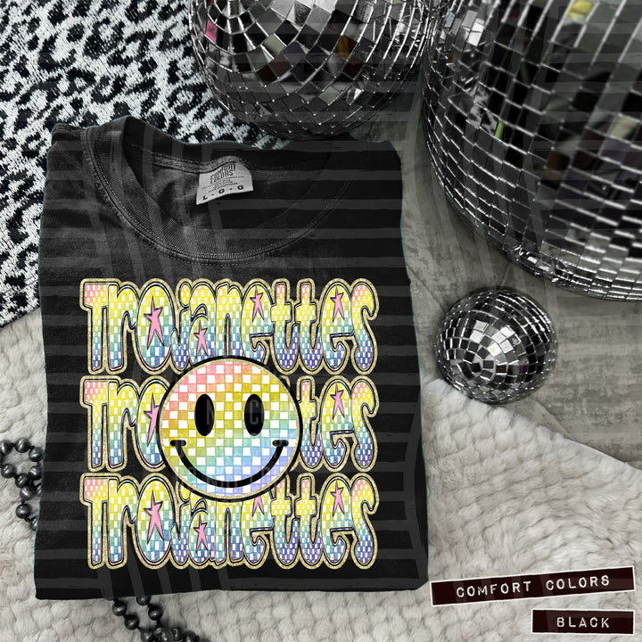 Rainbow Smiley Triple Stack DTF Print