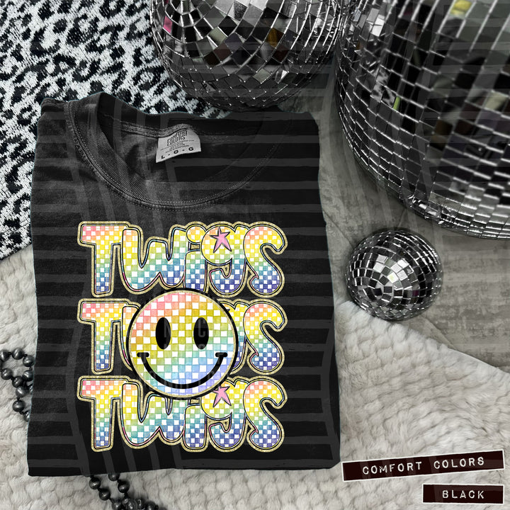Rainbow Smiley Triple Stack DTF Print