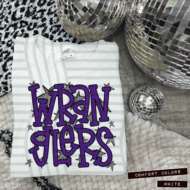 Purple Staggered DTF Print