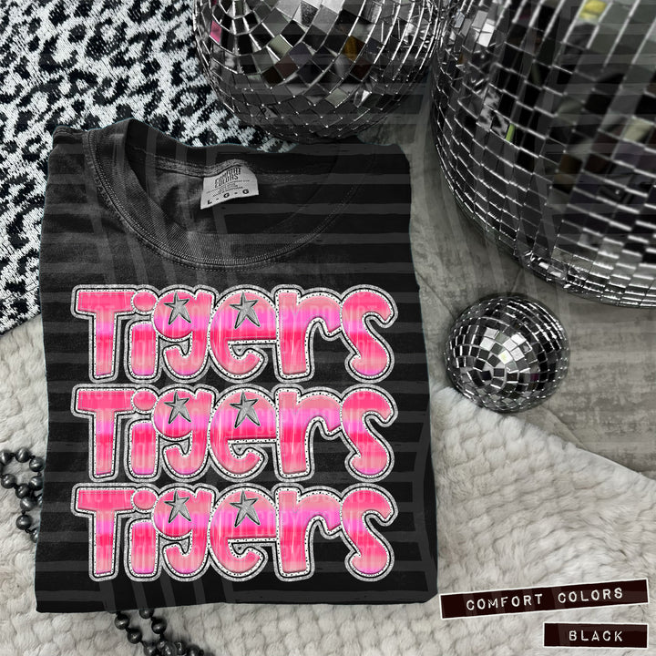 Pink Triple Stacked DTF Print