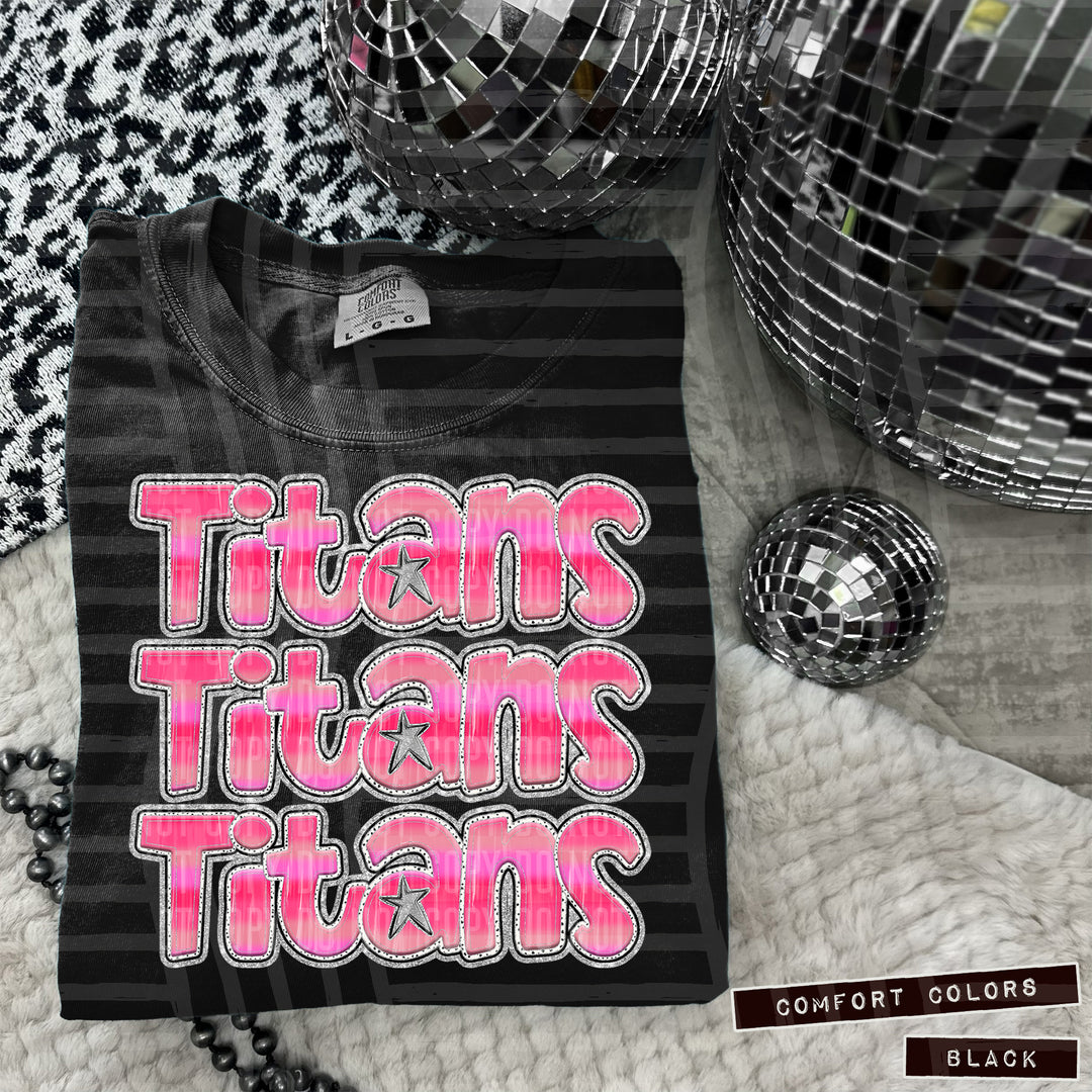 Pink Triple Stacked DTF Print