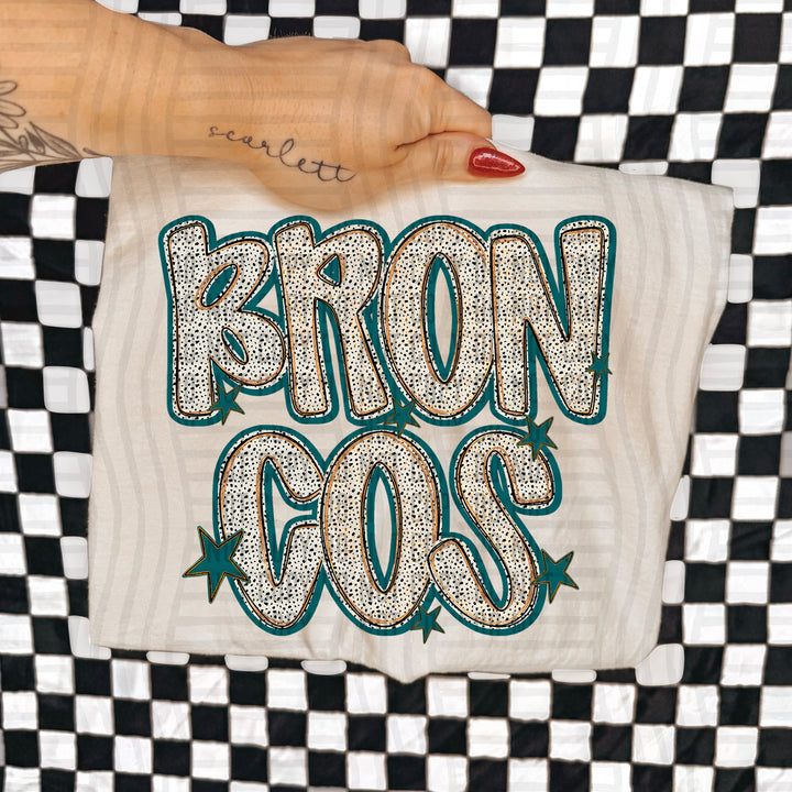 Teal Dotty DTF Print