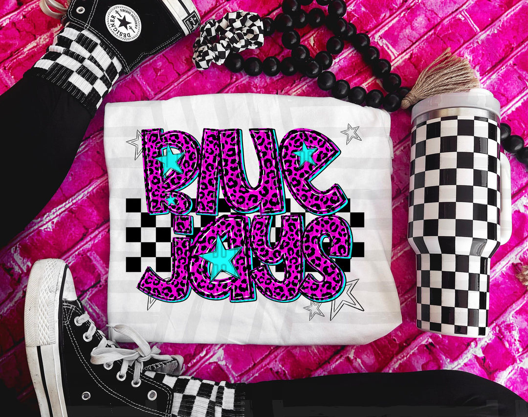 Pink Neon Leopard DTF Print