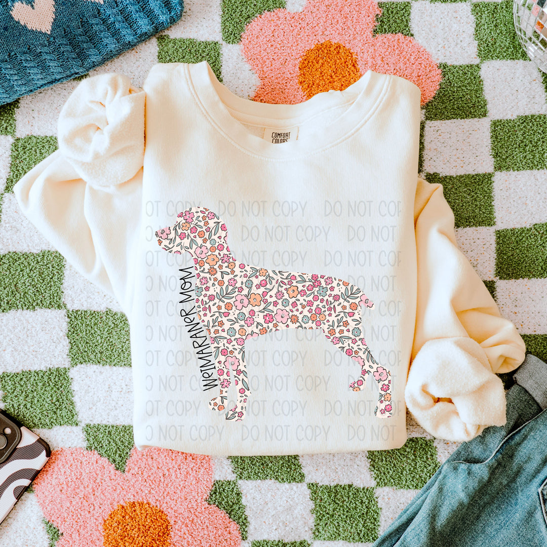 Dog Mom Floral DTF Print