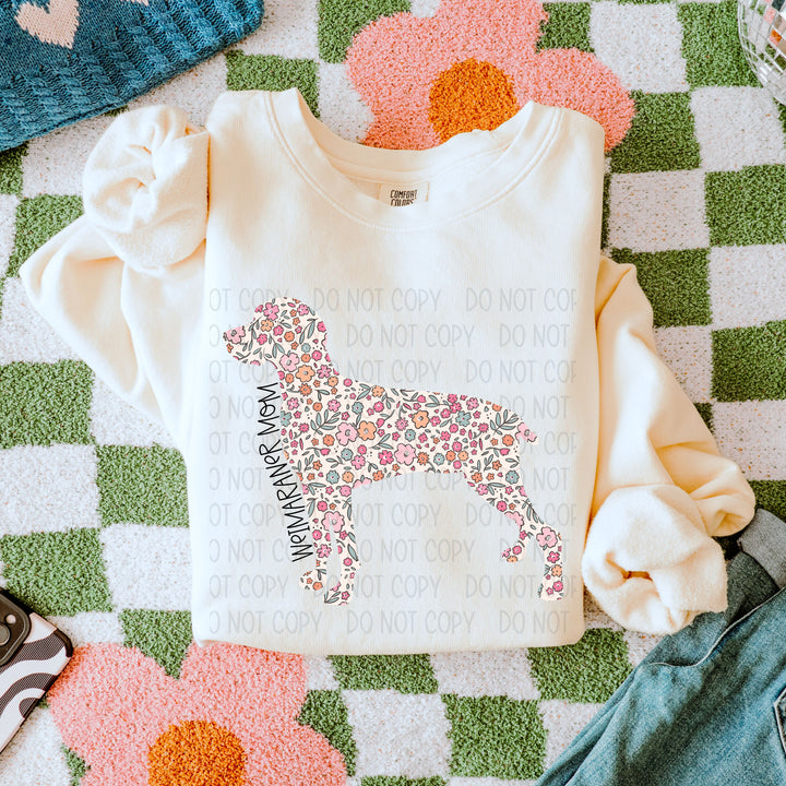 Dog Mom Floral DTF Print