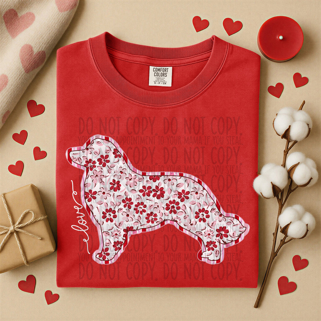 Valentine Dogs DTF Print