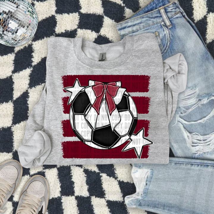 Soccer Bow DTF Print