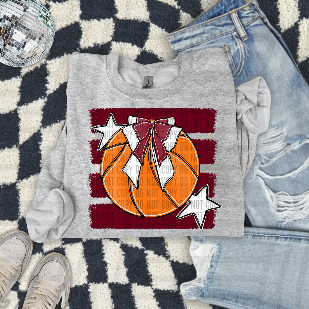 Basketball Bow DTF Print