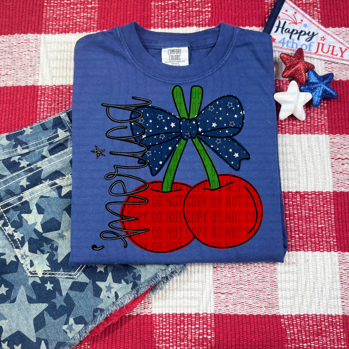 Cherry Merica DTF Print