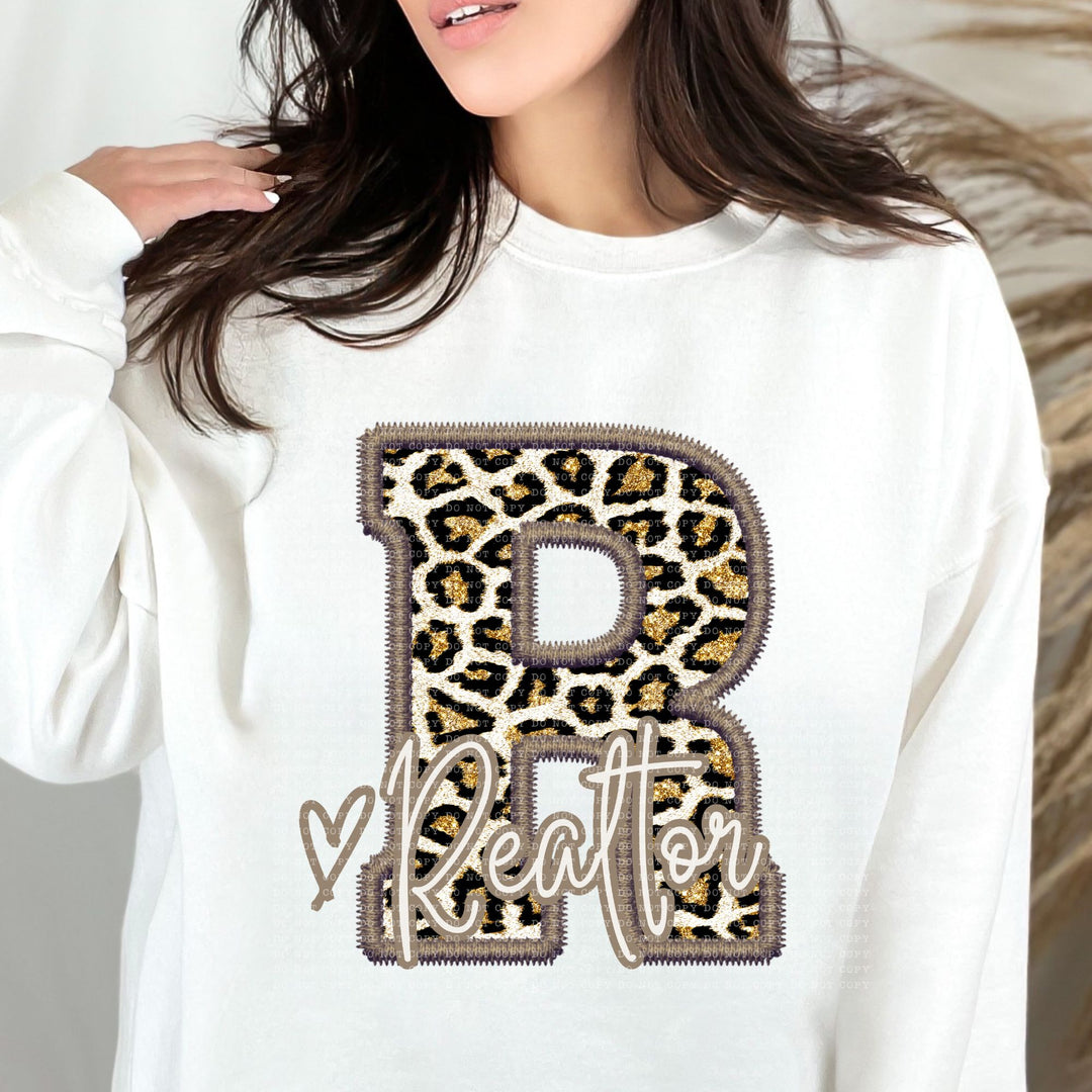 Leopard Occupations Faux Embroidery DTF Print