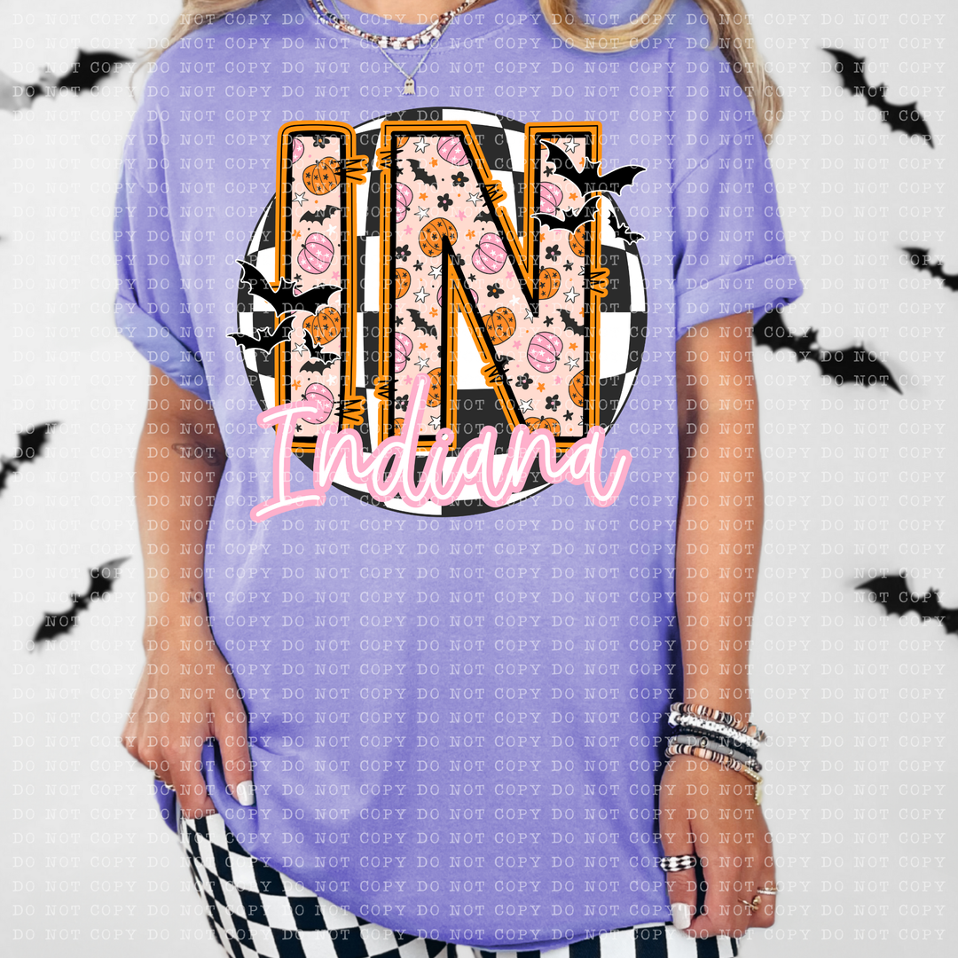 Pumpkin Batty States DTF Print