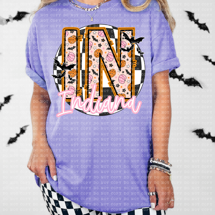 Pumpkin Batty States DTF Print