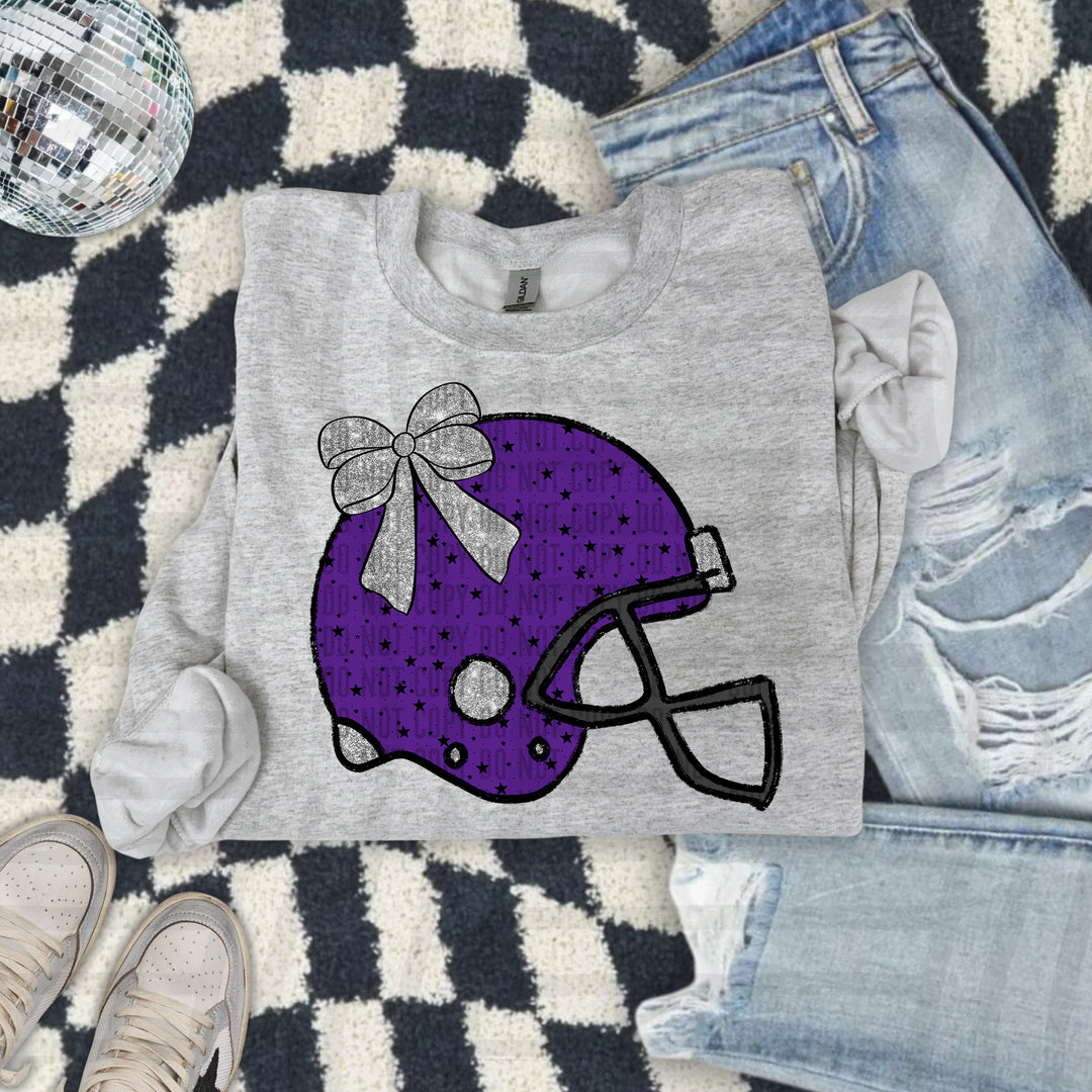 Helmet Silver Accents DTF Print