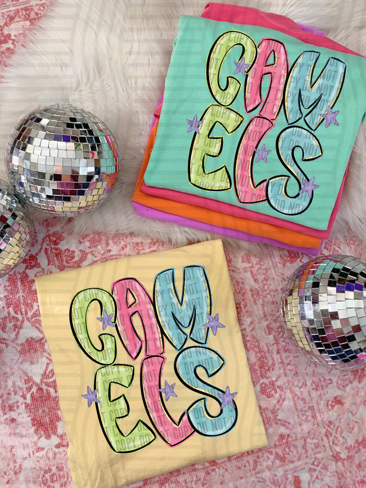 Glittery & Preppy Mascots DTF Print