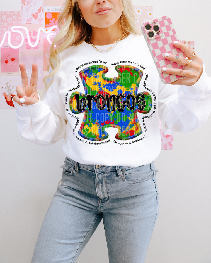 Autism Awareness Puzzle Mascots DTF Print