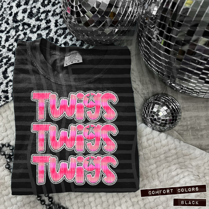 Pink Triple Stacked DTF Print