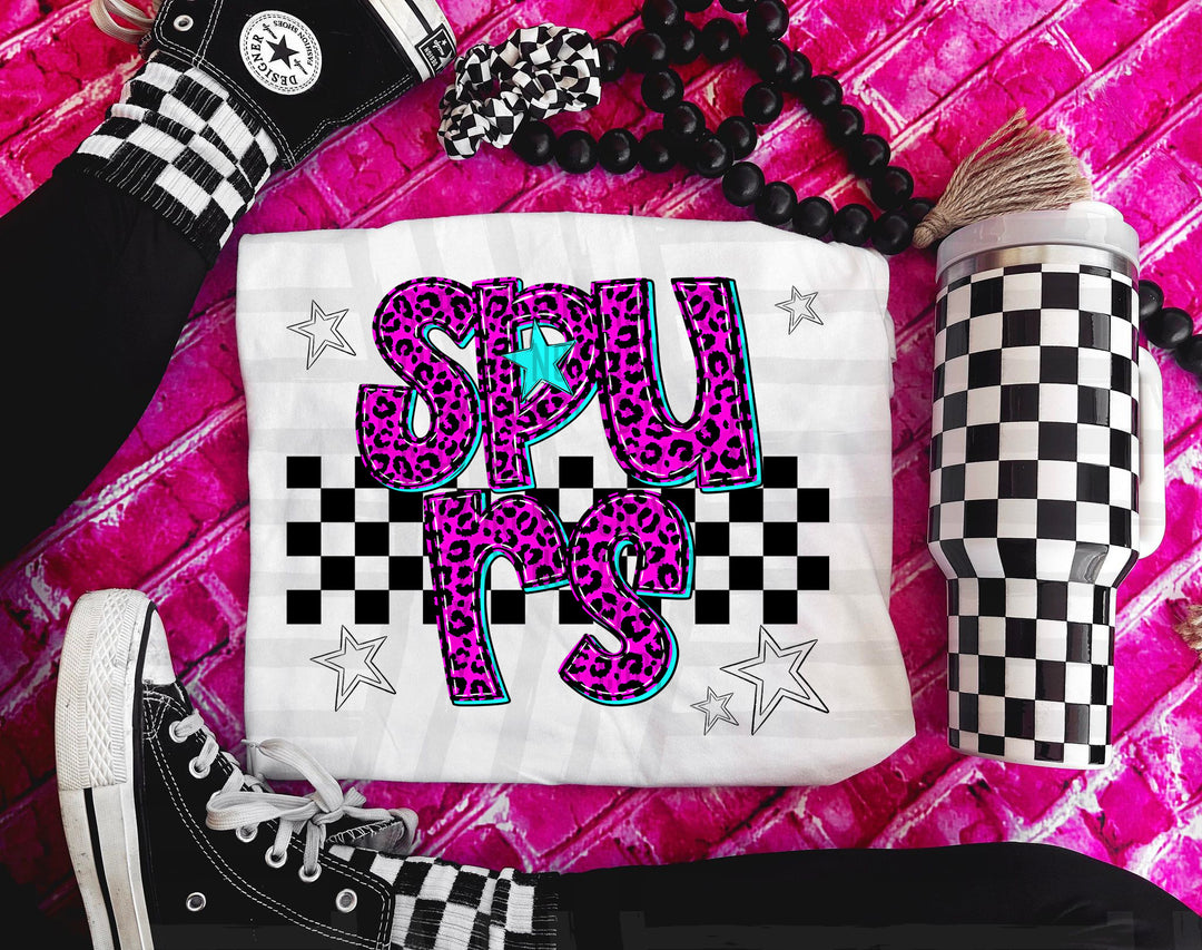 Pink Neon Leopard DTF Print