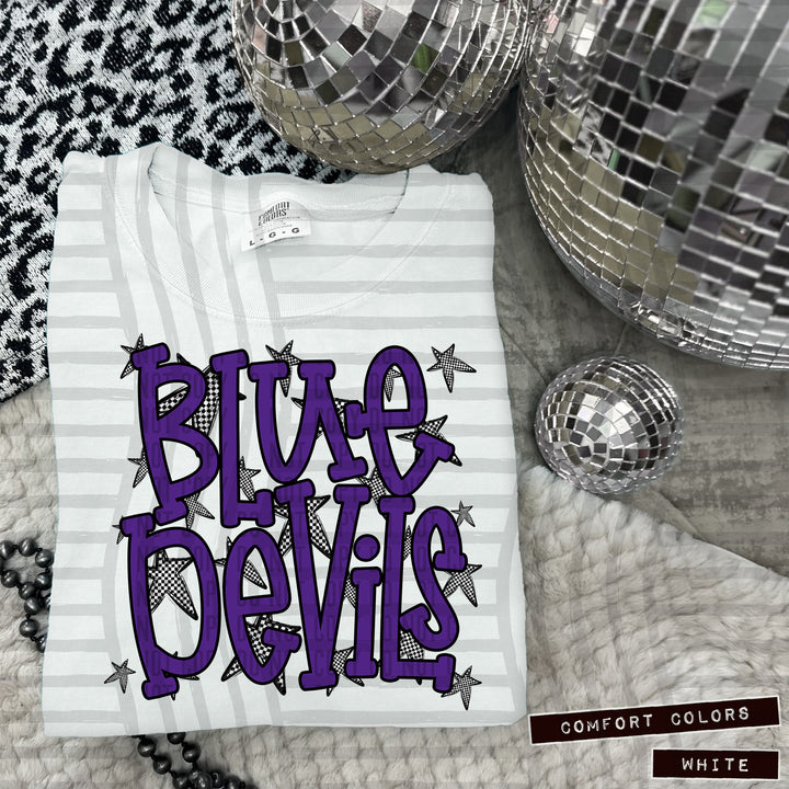 Purple Staggered DTF Print