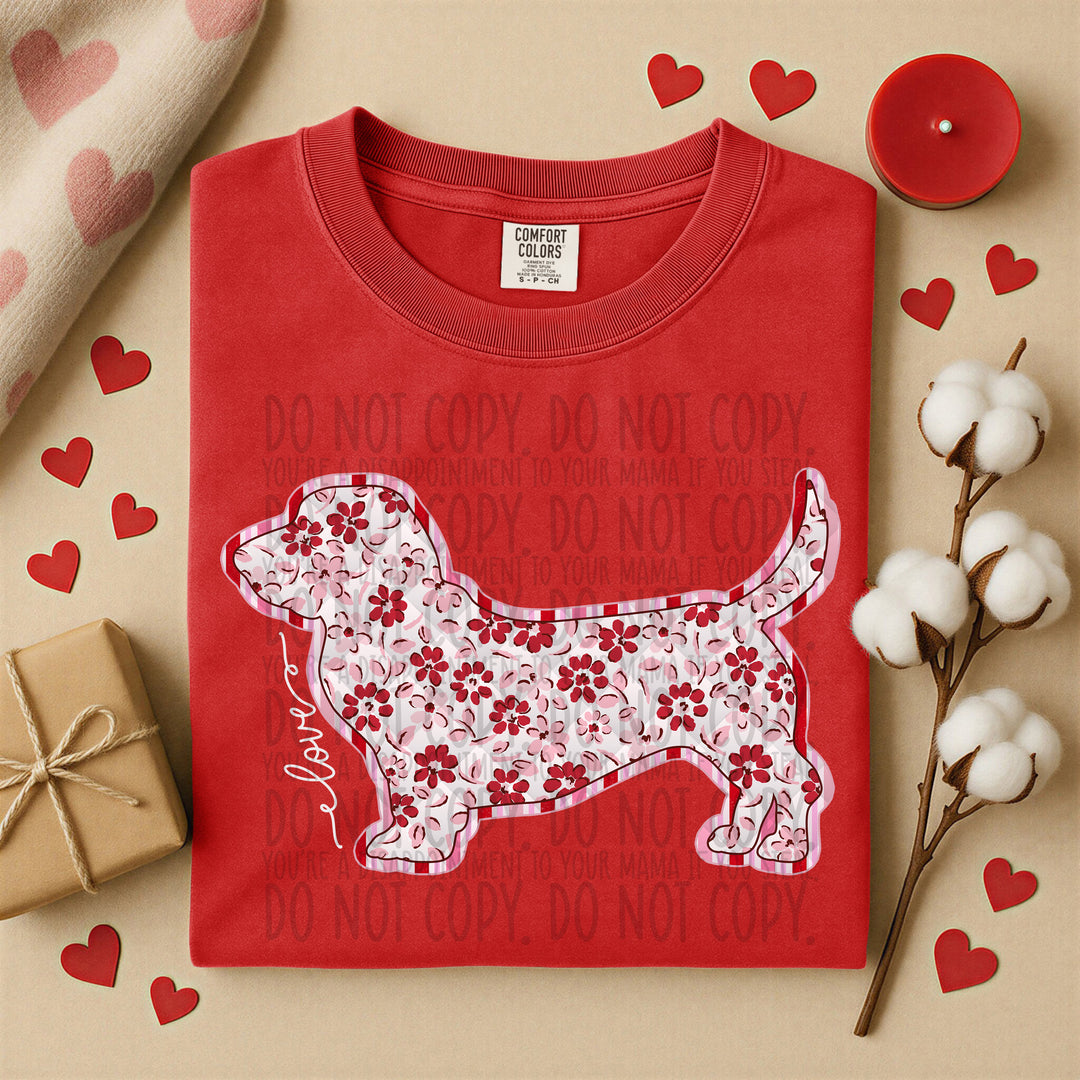 Valentine Dogs DTF Print