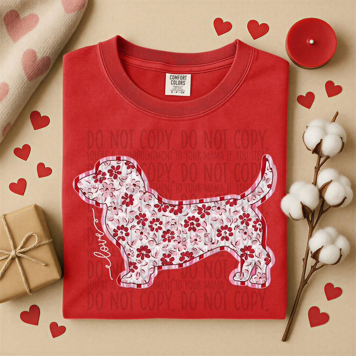 Valentine Dogs DTF Print