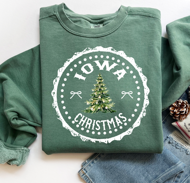 State Christmas DTF Print