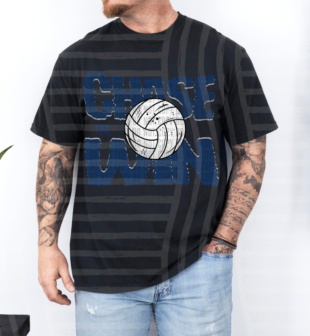 Chase The Win volleyball DTF Print